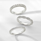 Stunning 0.4 TCW Round Moissanite Stones in Full Eternity Wedding Band 4