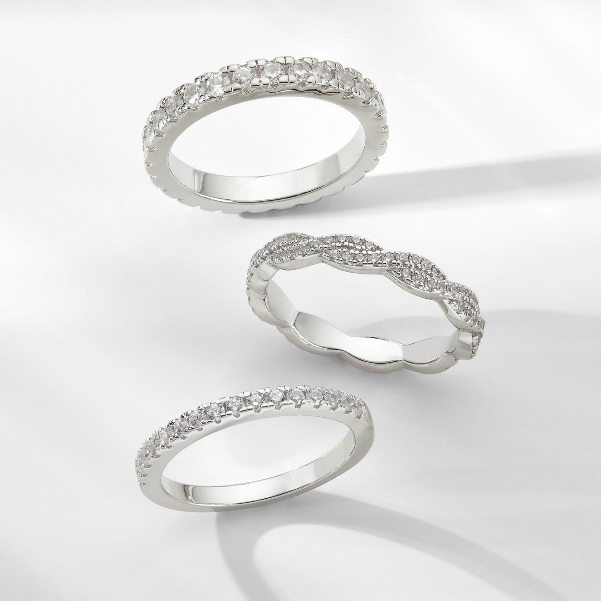 Stunning 0.4 TCW Round Moissanite Stones in Full Eternity Wedding Band 4