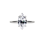 Marquise Cut Solitaire Style Cubic Zirconia in 925 Sterling Silver Ring 1