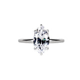 Marquise Cut Solitaire Style Cubic Zirconia in 925 Sterling Silver Ring 1