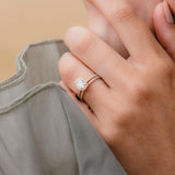 Stunning 0.5 CT Oval Moissanite Stones Engagement Ring In Halo & Pave Design 9