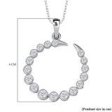 Round Cut Cubic Zirconia in 925 Sterling Silver Necklace 6