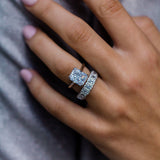 Radiant Cut Solitaire Style Cubic Zirconia in 925 Sterling Silver Ring 2