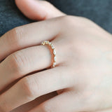 Stunning 0.4 CT Marquise Moissanite Stones Wedding Bands 9