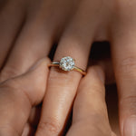 Stunning 1.0 CT Round Moissanite Engagement Ring with Hidden Halo Design 12