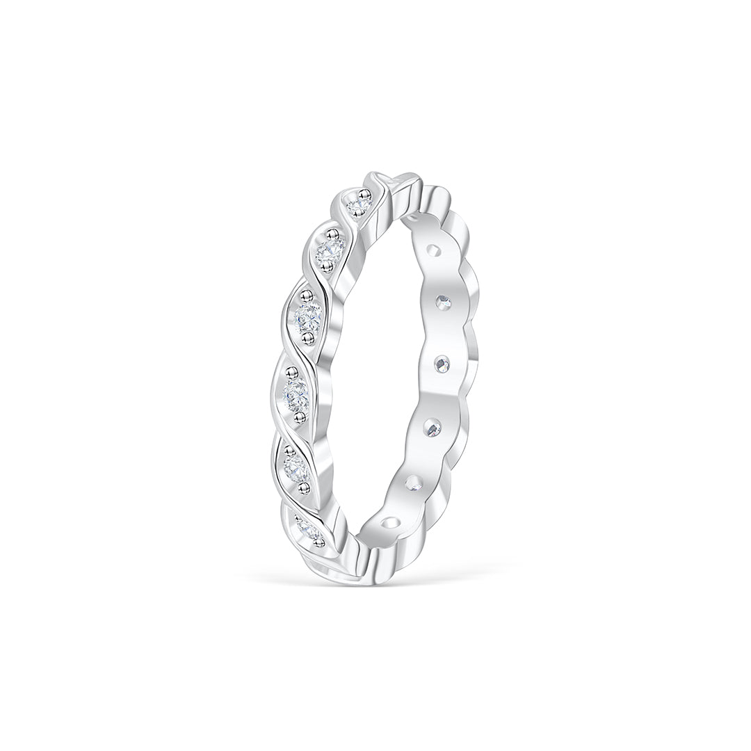 Stunning 0.2 TCW Round Moissanite Stones Wedding Bands 2