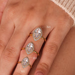 Stunning 1.0 CT Marquise Moissanite Engagement Ring with Halo Design 5