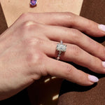 Classic 2.50 CT Radiant Moissanite Engagement Ring with Pave Design 2