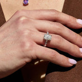 Classic 2.50 CT Radiant Moissanite Engagement Ring with Pave Design 2