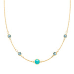 0.90 CT Round Topaz Lab Made Diamond-December Birthstone Necklace 1