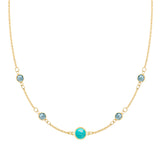 0.90 CT Round Topaz Lab Made Diamond-December Birthstone Necklace 1