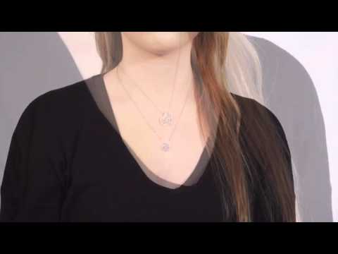 Round Cut Cubic Zirconia in 925 Sterling Silver Necklace 4