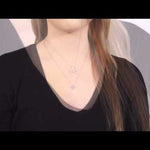 Round Cut Cubic Zirconia in 925 Sterling Silver Necklace 7