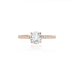 Stunning 1.0 CT Round Moissanite Engagement Ring with Hidden Halo & Pave Design 1