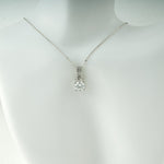 1.0 CT Round Moissanite Diamond Pendant Necklace in Solid Gold 4
