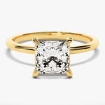 Stunning 1.5 CT Princess Moissanite Engagement Ring with Solitaire Design 1