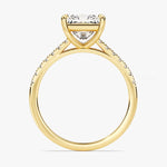 Stunning 1.0-20 CT Princess Moissanite Engagement Ring with Pave Design 2