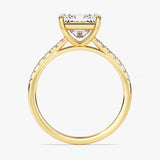 Stunning 1.0-20 CT Princess Moissanite Engagement Ring with Pave Design 2