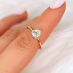 Stunning 0.75 CT Pear Moissanite Engagement Ring With Bezel Design 8