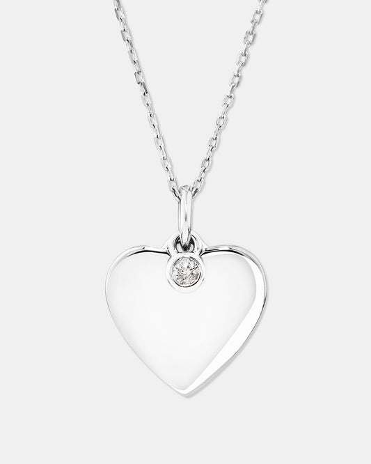 Round Cut Cubic Zirconia in 925 Sterling Silver Necklace 1