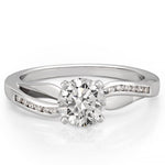 Stunning 0.50-1.50 CT Round Moissanite Engagement Ring With Two Tone & Twisted Pave Design 3