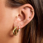 Stunning Twisted Hoops Earrings in Gold 10