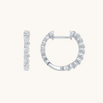 0.40 TCW Round Cut Moissanite Mini Hoops Earrings in Gold 2