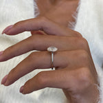 Stunning 1.0 CT Oval Moissanite Engagement Ring in Bezel Design 8