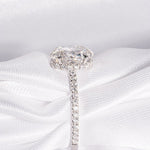 Classic 2.0 CT Oval Cut Moissanite Engagement Ring with Hidden Halo & Pave Design 10