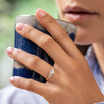 Stunning 0.3 CT Round Moissanite Stones Cluster Wedding Band 8