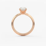 Oval Solitaire Triple Shank Lab Grown Diamond Engagement Ring