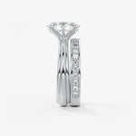 Oval Solitaire Triple Shank Lab Grown Diamond Engagement Ring