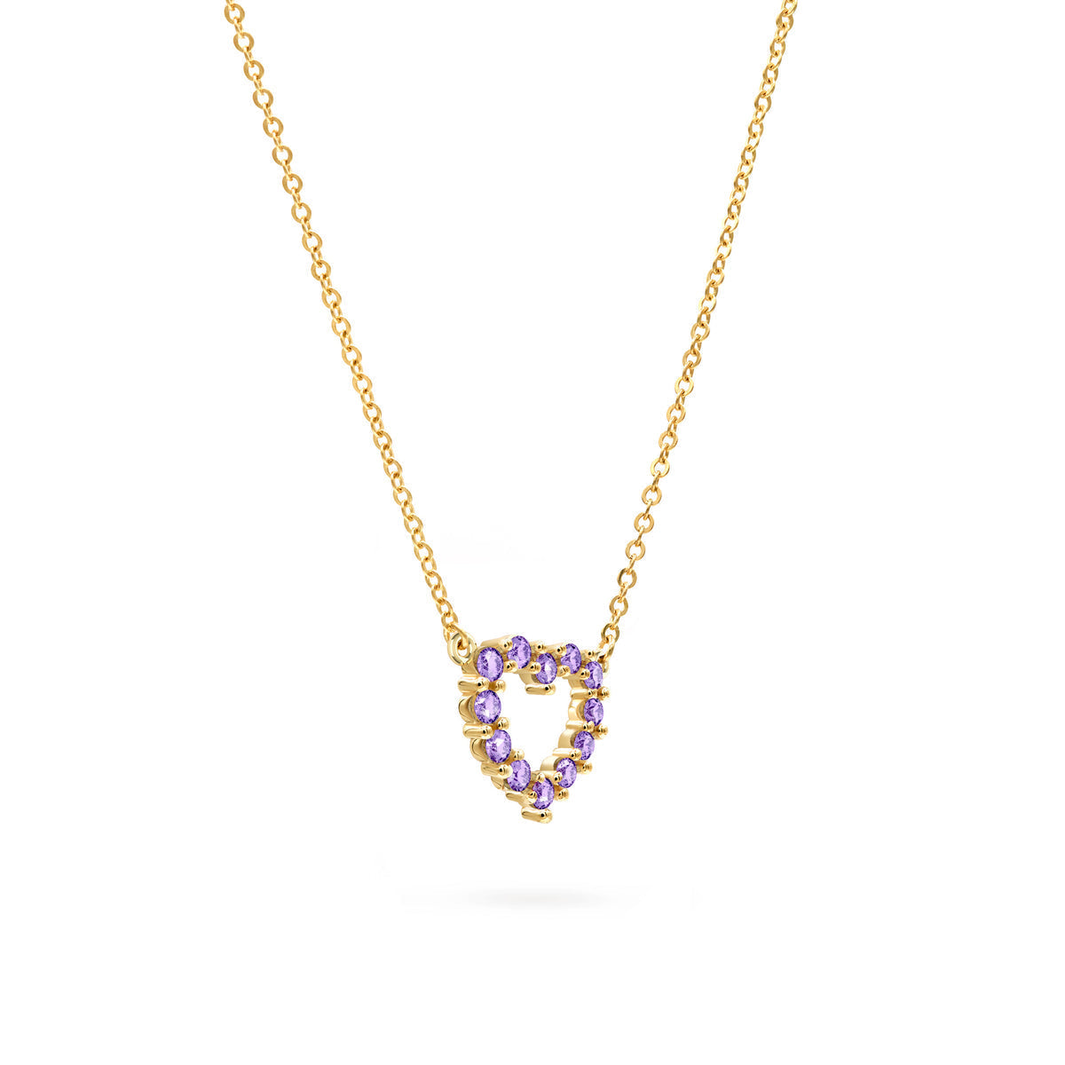 1.44 CT Round Amethyst Lab Made Diamond- February Birthstone Necklace 4