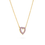 1.44 CT Round Amethyst Lab Made Diamond- February Birthstone Necklace 4