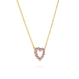 1.44 CT Round Amethyst Lab Made Diamond- February Birthstone Necklace 4