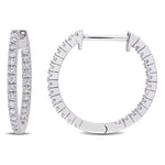Round Cut Cubic Zirconia in 925 Sterling Silver Earrings 2