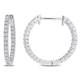 Round Cut Cubic Zirconia in 925 Sterling Silver Earrings 2