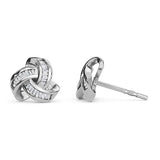 Round Cut Cubic Zirconia in 925 Sterling Silver Earrings 5