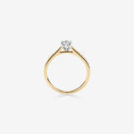 Stunning 0.48 CT Round Moissanite Engagement Ring in Pave Design 2
