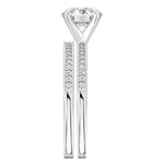 Stunning 0.50-1.5 CT Round Moissanite Engagement Ring With Pave Design 5