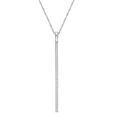 Round Cut Cubic Zirconia in 925 Sterling Silver Necklace 1