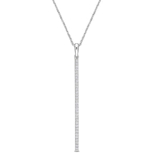 Round Cut Cubic Zirconia in 925 Sterling Silver Necklace