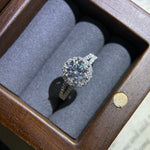 Stunning 1.5 CT Round Moissanite Engagement Ring with Split Shank & Pave Design 3