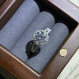 Stunning 1.5 CT Round Moissanite Engagement Ring with Split Shank & Pave Design 3