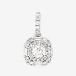 Round Cut Cubic Zirconia in 925 Sterling Silver Necklace 1
