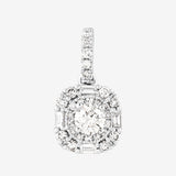 Round Cut Cubic Zirconia in 925 Sterling Silver Necklace 1