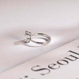 Stunning 1.0 - 2.0 CT Emerald Moissanite Engagement Ring with Solitaire Design 9