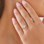 Stunning 1.36 CT Round Moissanite Engagement Ring in Halo & Pave Designs 3