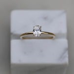 0.50 CT Oval Solitaire CVD E/VVS1 Diamond Engagement Ring 8