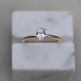 0.50 CT Oval Solitaire CVD E/VVS1 Diamond Engagement Ring 8